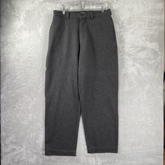 VTG Polo Ralph Lauren Pants men's 32x29 Dress Chino 100% Wool Philip Lined Gray - Picture 1 of 16